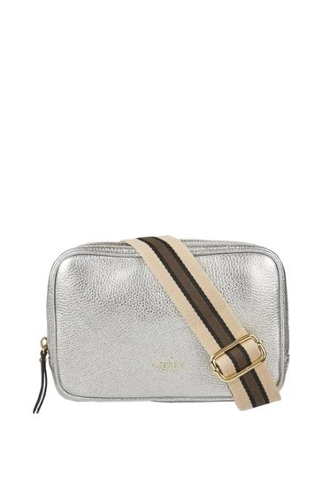 OSPREY LONDON Womens Grainy Hide Leather Roma Cross-Body Bag Navy 10 OSPREY LONDON Womens Grainy Hide Leather Roma Cross-Body Bag Navy - Image 10