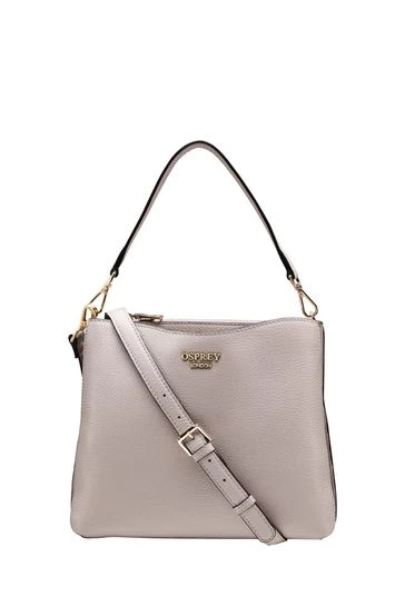 OSPREY LONDON Winchester Grainy Hide Leather Grab Bag Taupe 4 OSPREY LONDON Winchester Grainy Hide Leather Grab Bag Taupe - Image 4