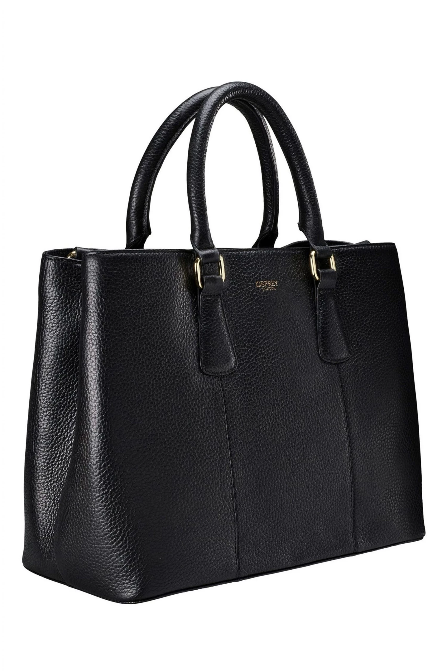 OSPREY LONDON Grainy Hide Leather Adaline Work Bag Navy 3 OSPREY LONDON Grainy Hide Leather Adaline Work Bag Navy - Image 3