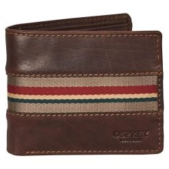 OSPREY LONDON Chocolate Brown Oxford Leather RFID Coin Wallet