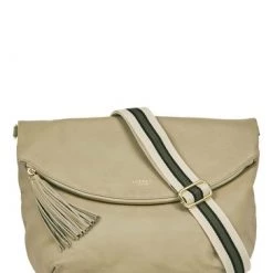 OSPREY LONDON Large Smooth Calf Leather Milano Cross-Body Bag Taupe Brown -OSPREY LONDON Sales unnamed file 97