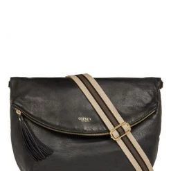 OSPREY LONDON Large Smooth Calf Leather Milano Cross-Body Bag Taupe Brown -OSPREY LONDON Sales unnamed file 98