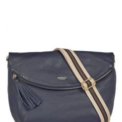 OSPREY LONDON Large Smooth Calf Leather Milano Cross-Body Bag Taupe Brown -OSPREY LONDON Sales unnamed file 99